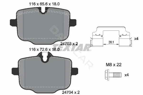 Тормозные колодки TEXTAR 2470301