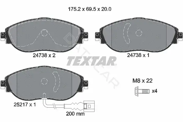 Тормозные колодки TEXTAR 2473801