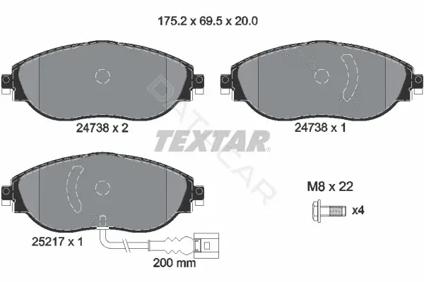 Тормозные колодки TEXTAR 2473803