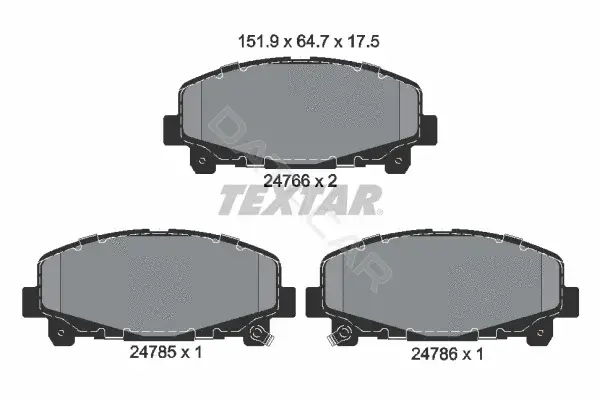 Тормозные колодки TEXTAR 2476601
