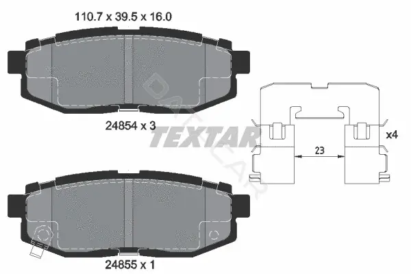 Тормозные колодки TEXTAR 2485401
