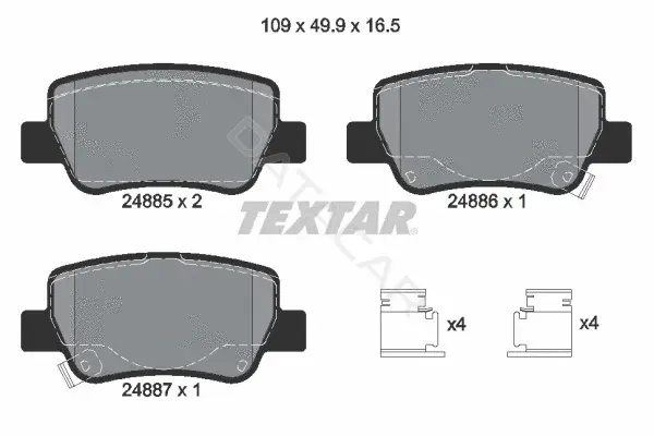 Тормозные колодки TEXTAR 2488501