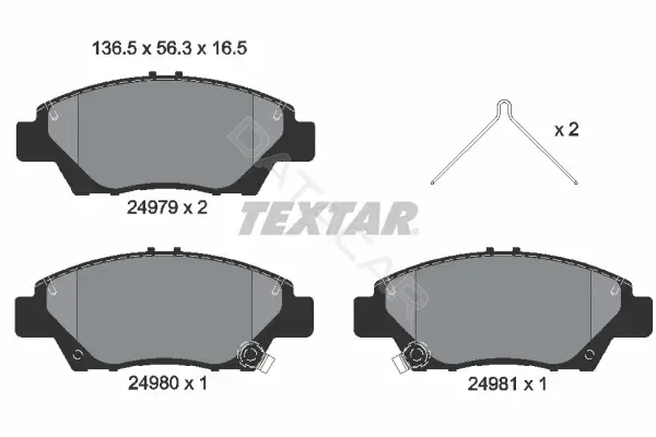Тормозные колодки TEXTAR 2497901