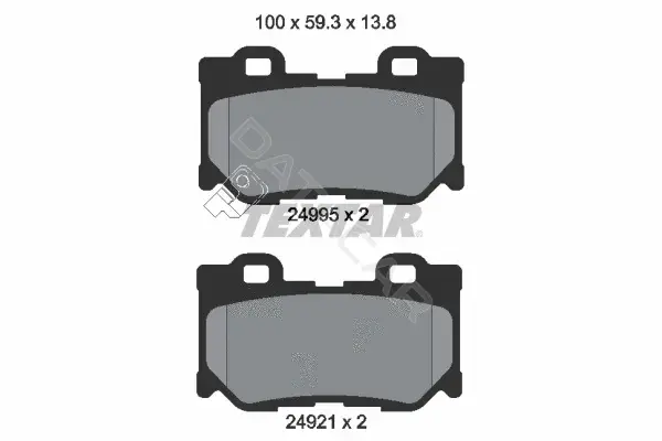 Тормозные колодки TEXTAR 2499501