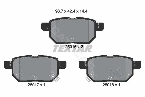 Тормозные колодки TEXTAR 2501601