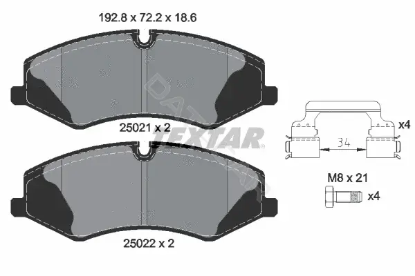 Тормозные колодки TEXTAR 2502101