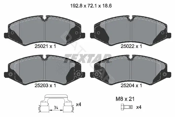 Тормозные колодки TEXTAR 2502201