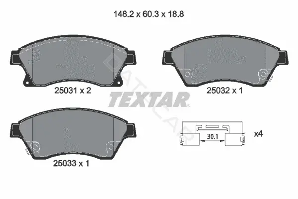 Тормозные колодки TEXTAR 2503101