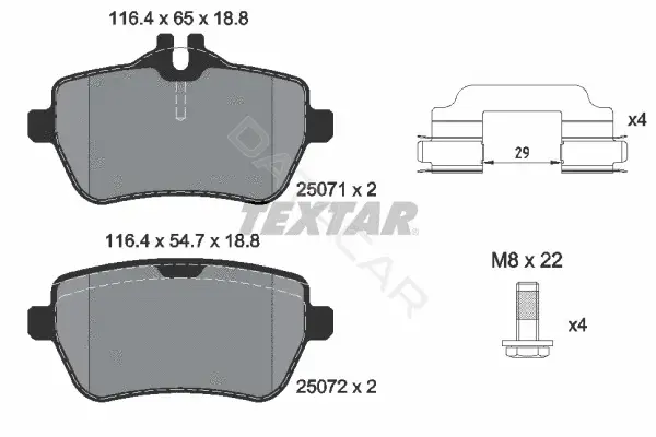 Тормозные колодки TEXTAR 2507103