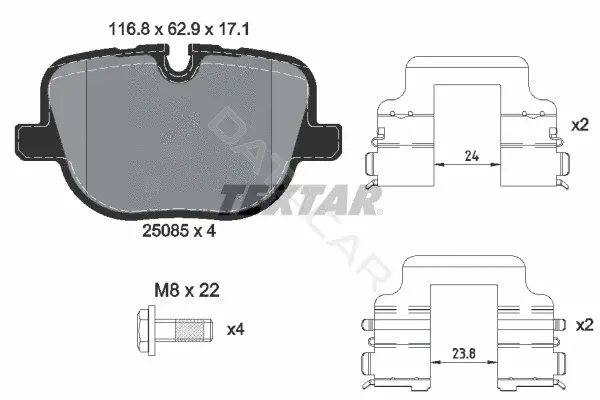 Тормозные колодки TEXTAR 2508501
