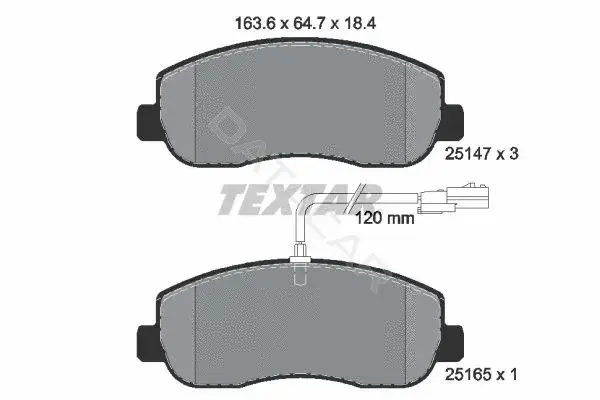 Тормозные колодки TEXTAR 2514701