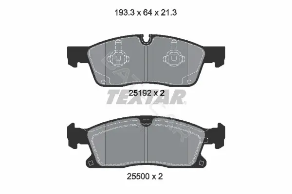 Тормозные колодки TEXTAR 2519202