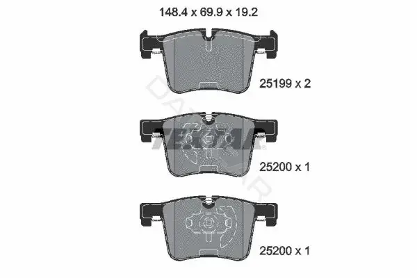Тормозные колодки TEXTAR 2519901