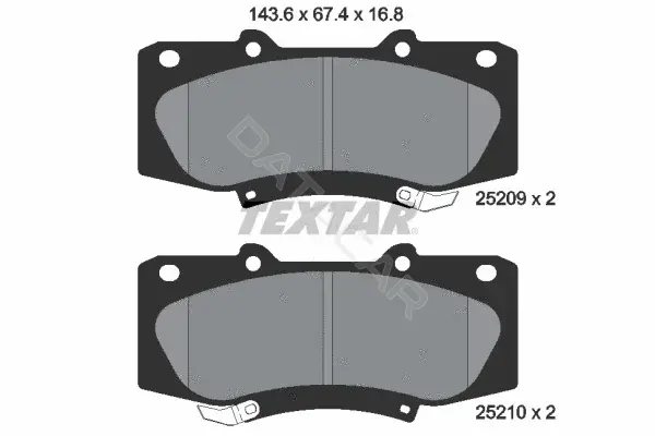Тормозные колодки TEXTAR 2520901
