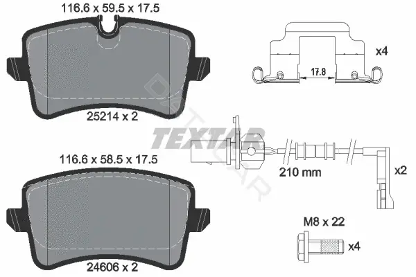 Тормозные колодки TEXTAR 2521402