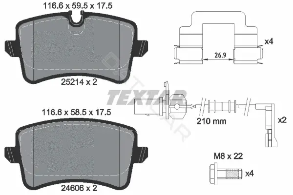 Тормозные колодки TEXTAR 2521403