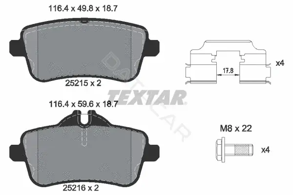 Тормозные колодки TEXTAR 2521502
