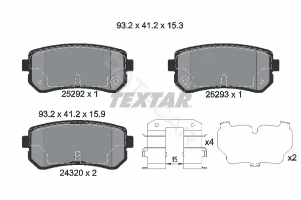 Тормозные колодки TEXTAR 2529201