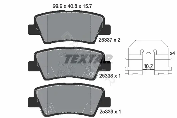 Тормозные колодки TEXTAR 2533701