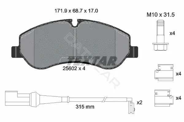 Тормозные колодки TEXTAR 2560201