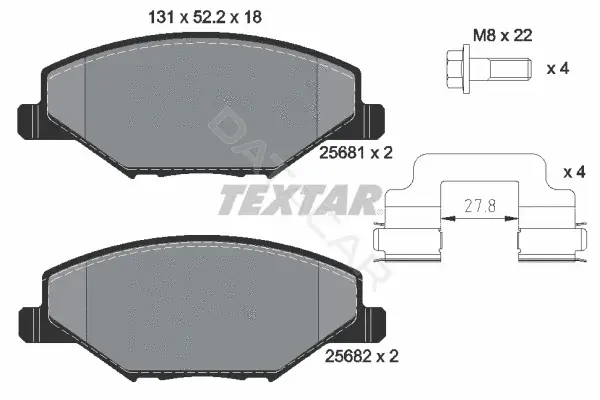 Тормозные колодки TEXTAR 2568101
