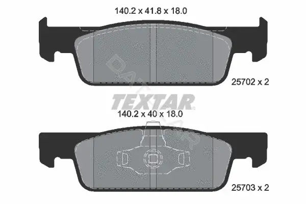 Тормозные колодки TEXTAR 2570201