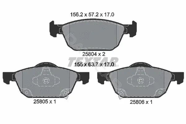 Тормозные колодки TEXTAR 2580401