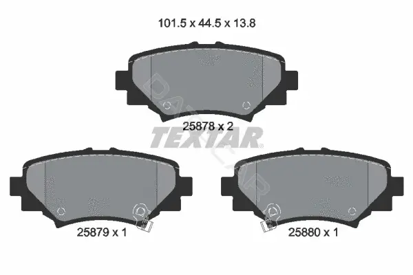 Тормозные колодки TEXTAR 2587801