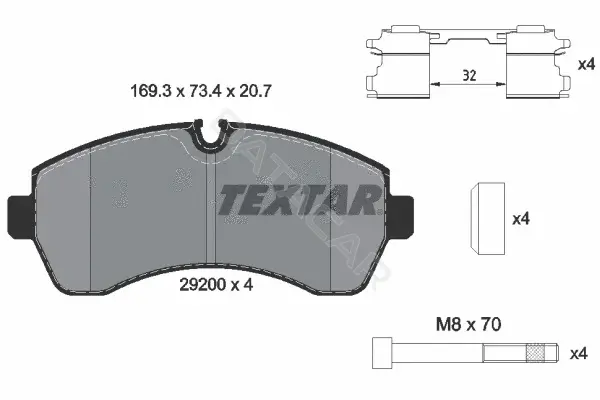 Тормозные колодки TEXTAR 2920002