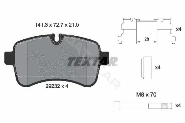 Тормозные колодки TEXTAR 2923201