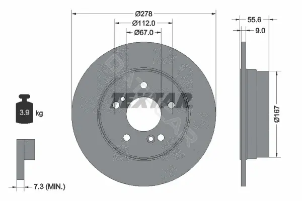 Тормозные диски TEXTAR 92032703