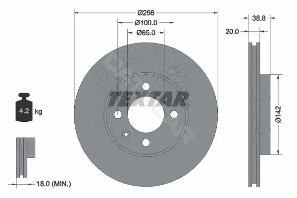 Тормозные диски TEXTAR 92036803