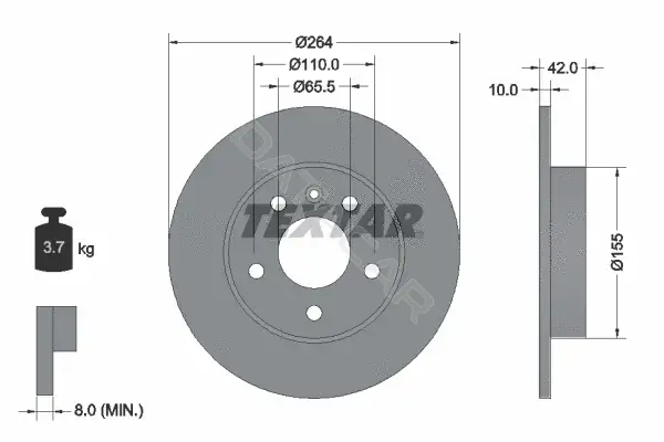 Тормозные диски TEXTAR 92092103