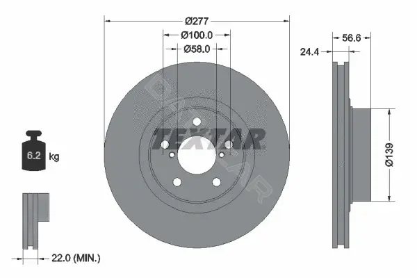 Тормозные диски TEXTAR 92094603
