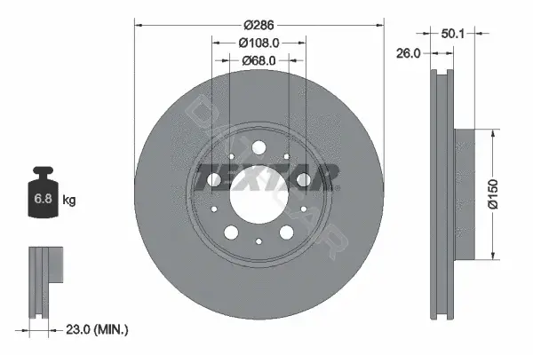 Тормозные диски TEXTAR 92100503