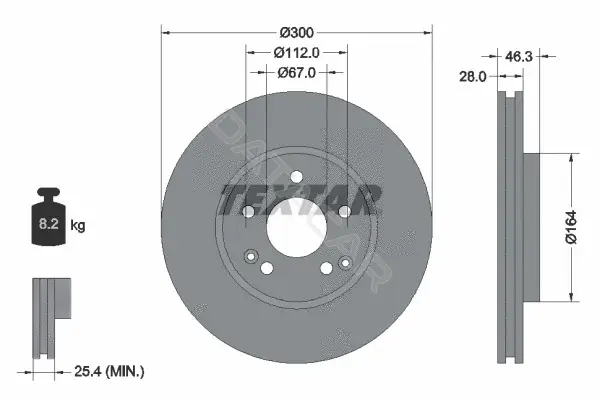 Тормозные диски TEXTAR 92106005