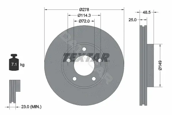 Тормозные диски TEXTAR 92130303