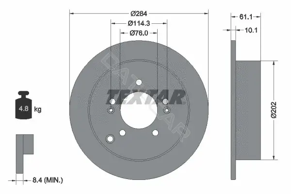 Тормозные диски TEXTAR 92134003