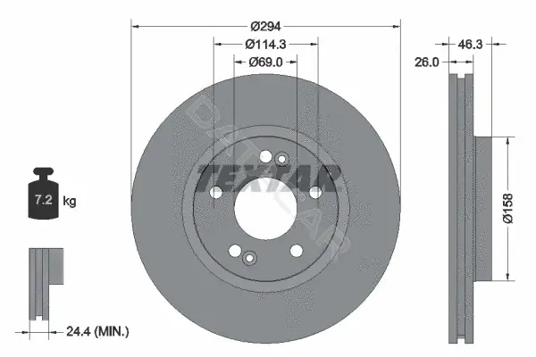 Тормозные диски TEXTAR 92136403