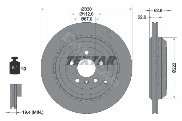 Тормозные диски TEXTAR 92150903