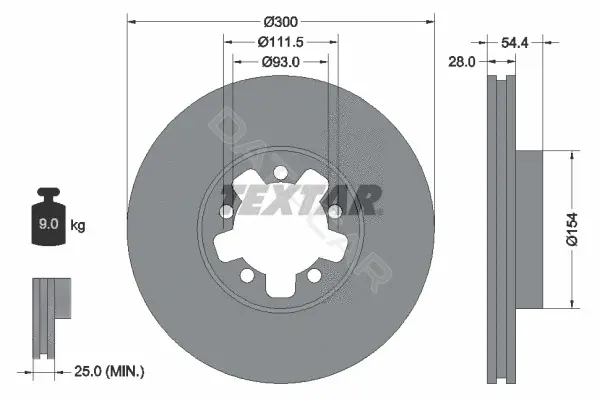 Тормозные диски TEXTAR 92151903