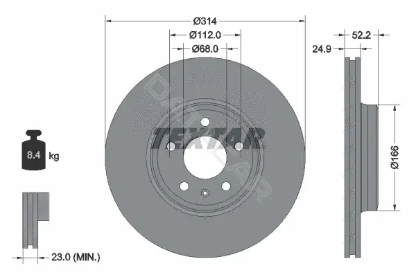 Тормозные диски TEXTAR 92159905