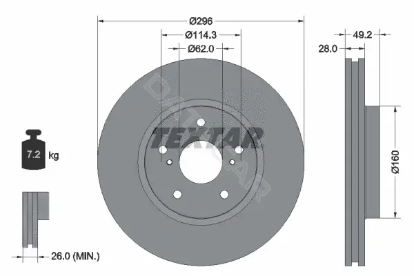 Тормозные диски TEXTAR 92174303