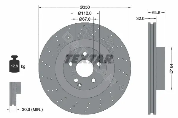 Тормозные диски TEXTAR 92176405