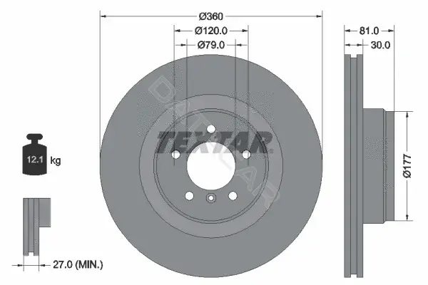 Тормозные диски TEXTAR 92178403