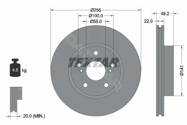 Тормозные диски TEXTAR 92179503