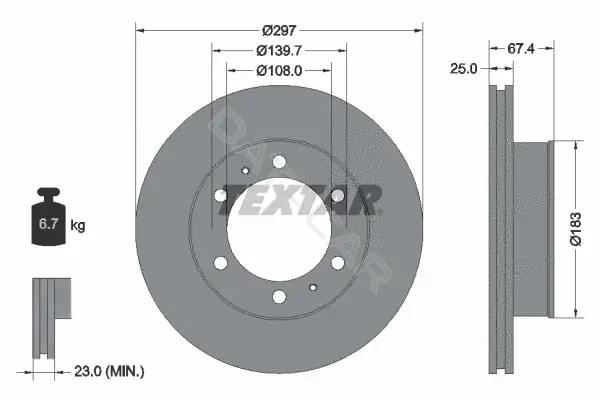 Тормозные диски TEXTAR 92222600