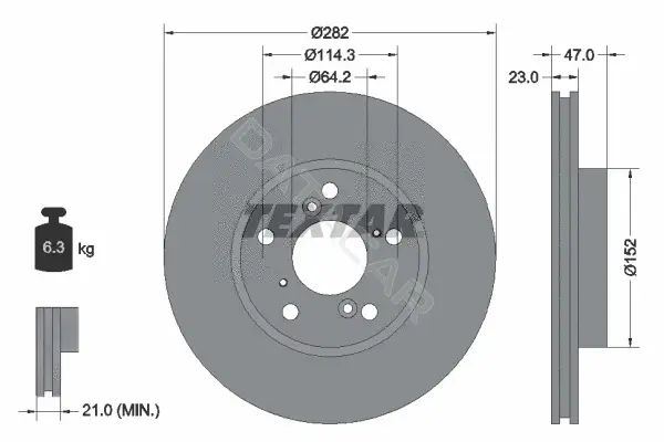 Тормозные диски TEXTAR 92227503