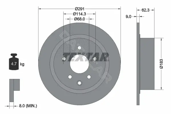 Тормозные диски TEXTAR 92237103