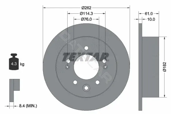 Тормозные диски TEXTAR 92240803